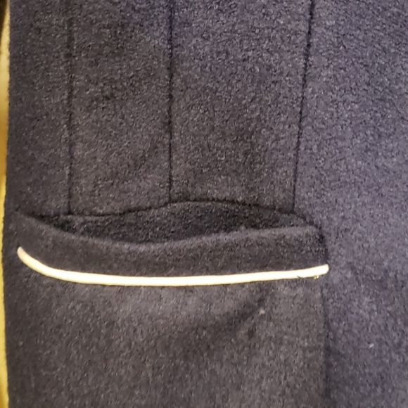 Navy wool blend coat. Size 8 - Picture 5 of 9